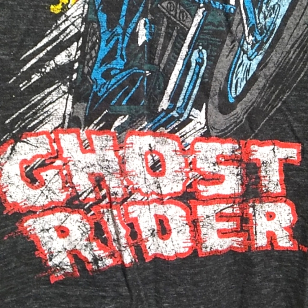 SALE! Vtg Marcel Ghost Rider Mad Engine Unisex Shirt Sz.S (BX51) - Picture 4 of 8